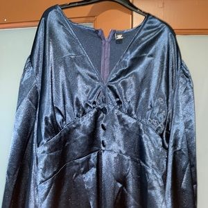 Navy Blue Silky SHEIN Dress - Curvy 1XL